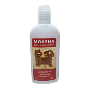 Shampoo Moksha c/ clorhexidina al 4% x 250 cc