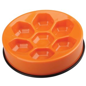 COMEDERO M-PETS CAVITY SLOW VERDE/NARANJA