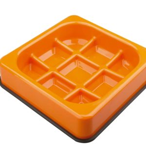 COMEDERO M-PETS WAFFLE NARANJA/VERDE