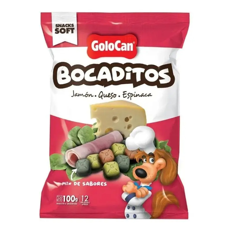 GOLOCAN JAMON, QUESO Y ESPINACA X 100GRS